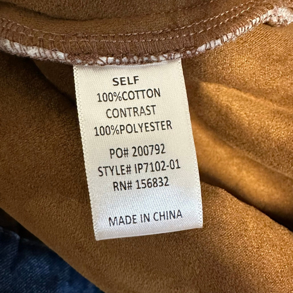 BiBi Women’s Blue Denim & Cream Sherpa Jean Jacket Size Small - Picture 5 of 16